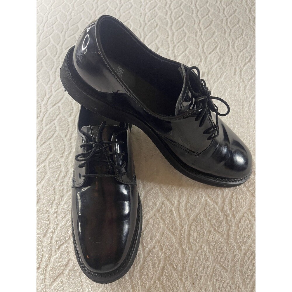 Thorogood Clarino SZ 6.5 Oxford Uniform, Work Women's Shoes High-Gloss, Black